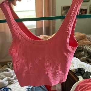 pink tank top